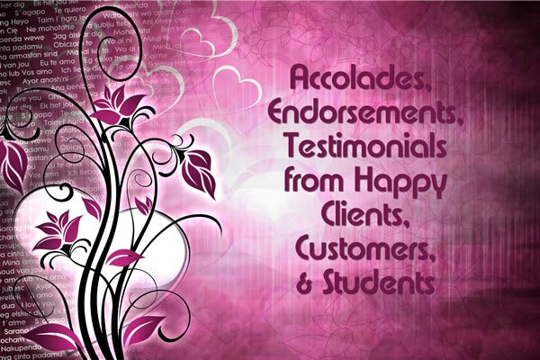 Testimonials Endorsements Takara