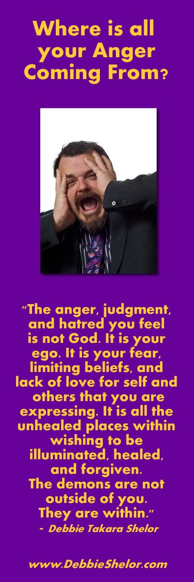 Quote by Bestselling Author Debbie Takara Shelor about Anger and Judgment