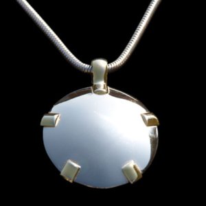 BioElectric Shield 14K White Gold with Yellow Gold Tabs