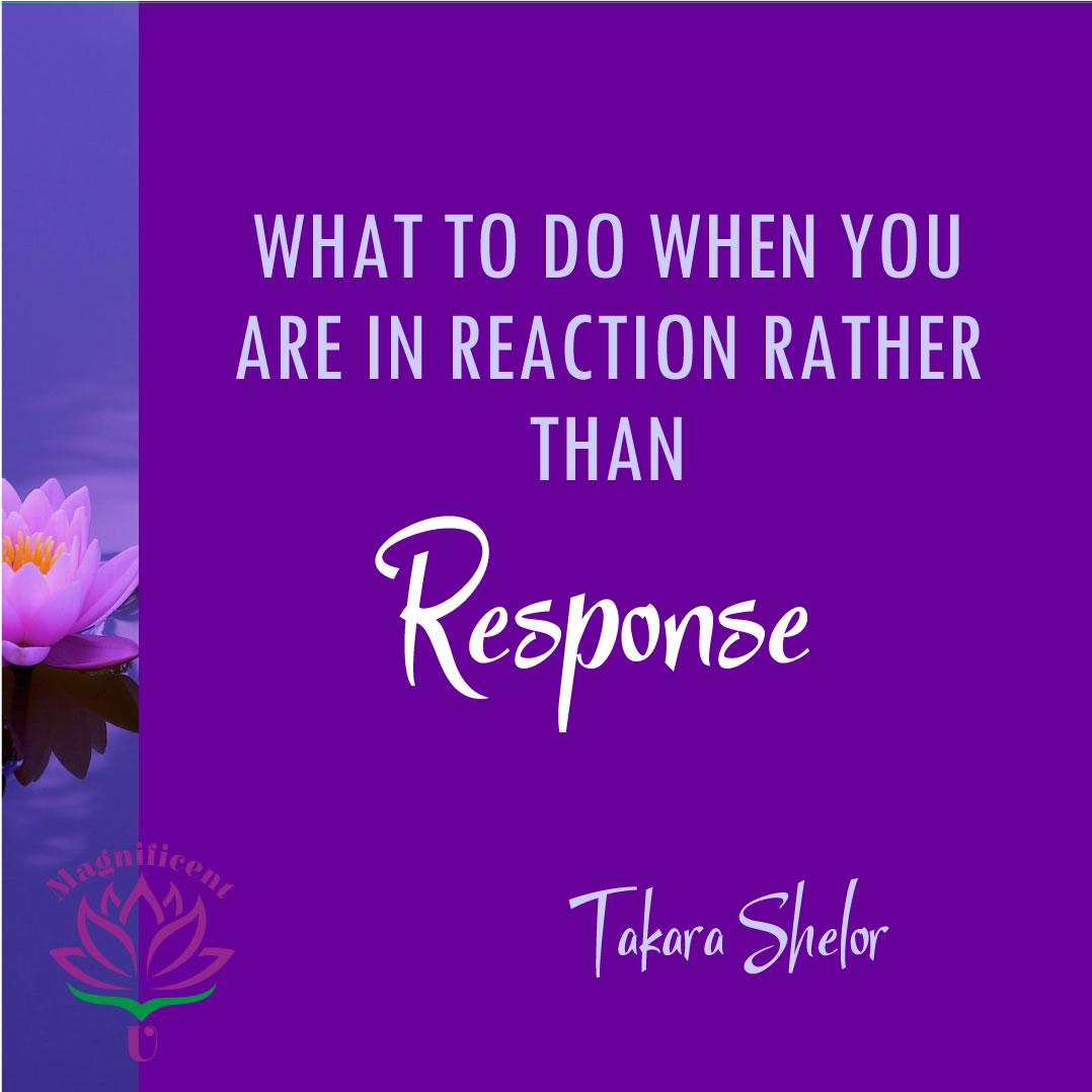 Reaction vs Response