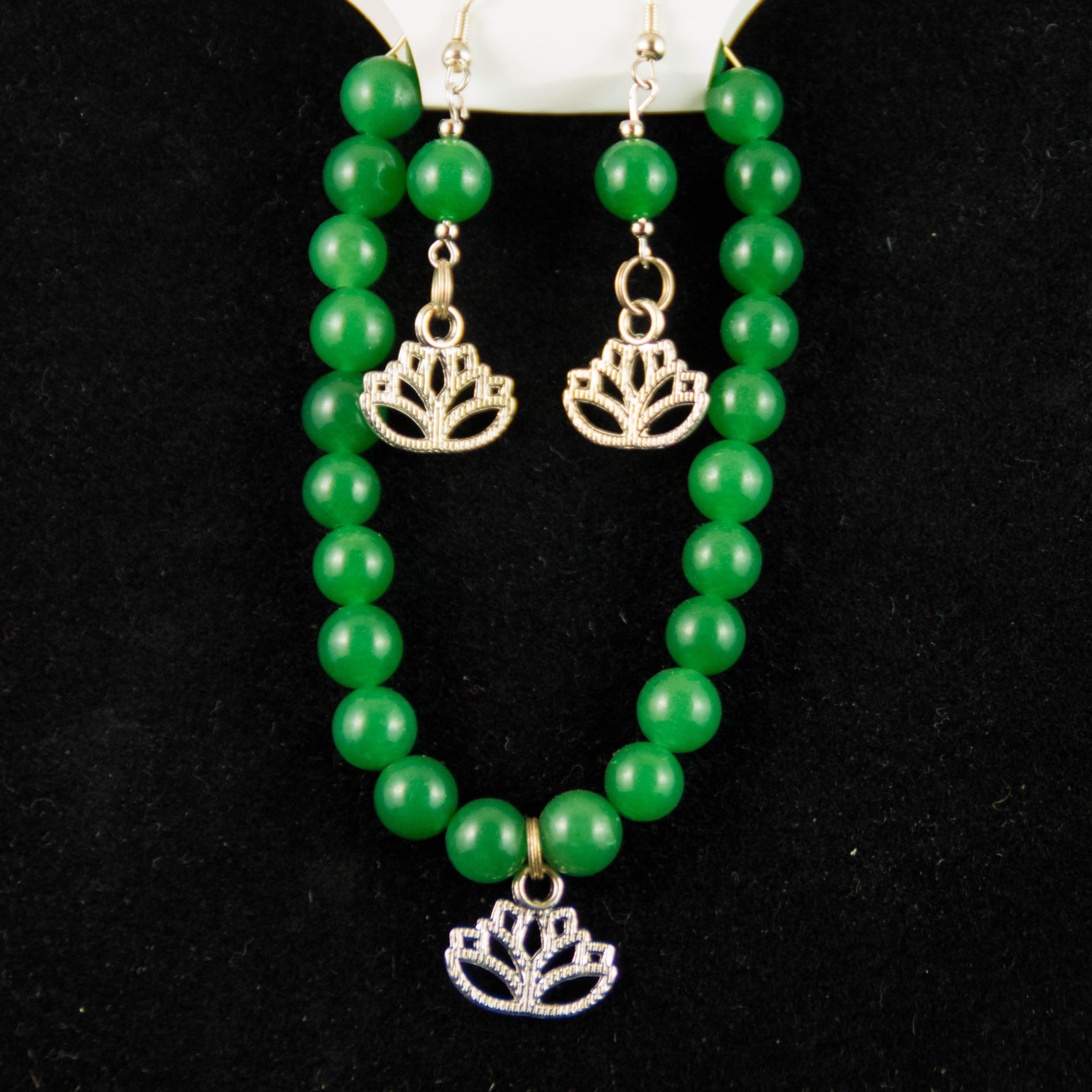 Jade bracelet set earrings