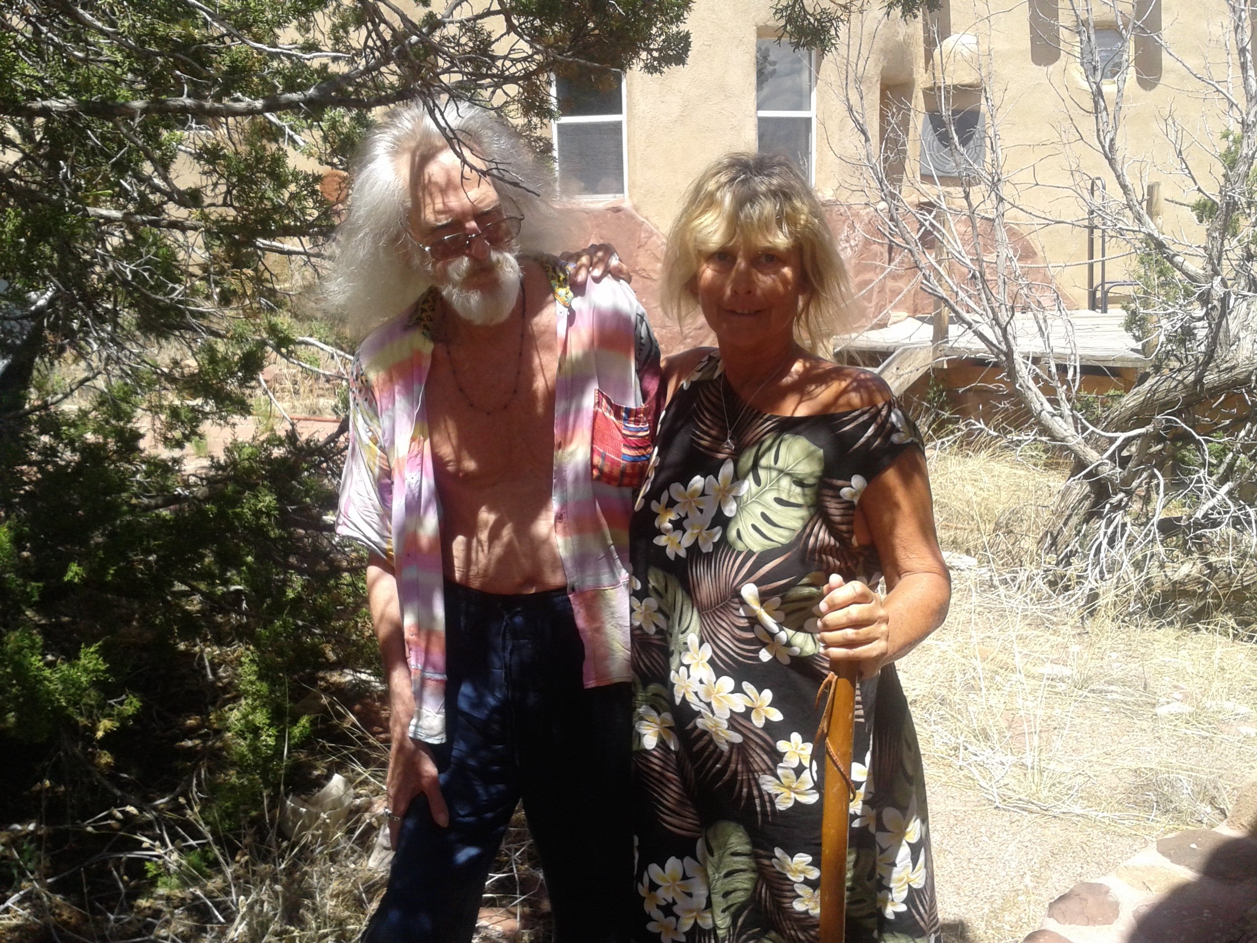 Roberta Goodman with Timothy Wyllie at his home in New Mexico